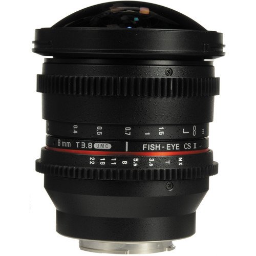 Bower 8mm T/3.8 Fisheye HD Cine Lens for Samsung NX Mount