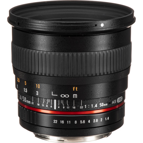 Rokinon 50mm f/1.4 AS IF UMC Lens for Canon EF Mount