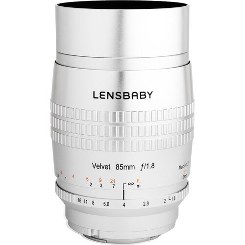 Lensbaby Velvet 85mm f/1.8 Lens (Leica L, Silver)
