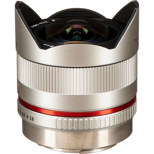 Rokinon 8mm f/2.8 UMC Fisheye II Lens for FUJIFILM X (Silver)